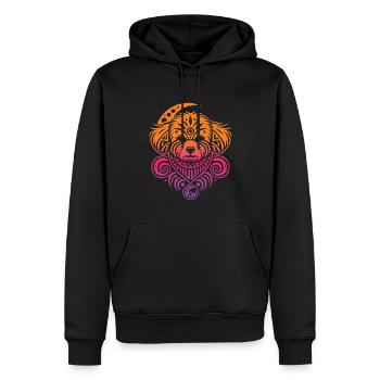 Bichon Frize Stammes Moon Phases - Männer Premium Bio Hoodie - Schwarz - Vorne - Nico (187cm)