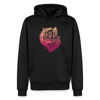 Australischer Rinderhund Stammes Moon Phases - Männer Premium Bio Hoodie - Schwarz - Vorne - Nico (187cm)