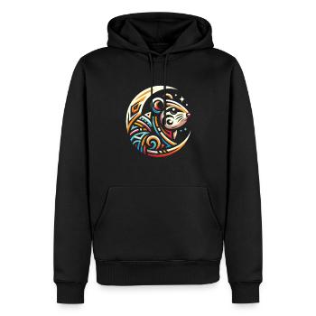 Hamster Goldhamster Stammes Moon Phases - Männer Premium Bio Hoodie - Schwarz - Vorne - Nico (187cm)
