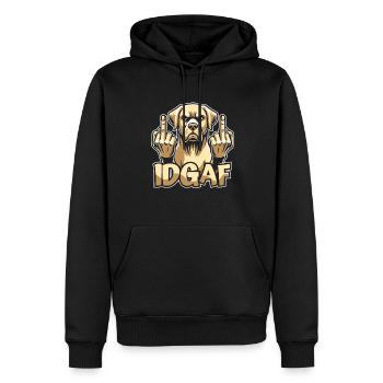 Labrador Idgaf - Men’s Premium Organic Hoodie - black - Front - Nico (187cm)