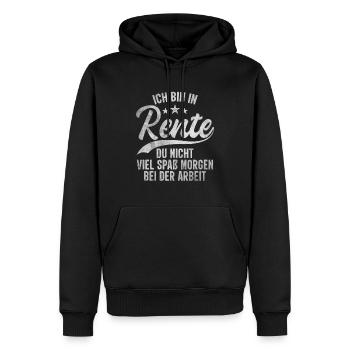 Je suis à la retraite, tu n’es PAS à la retraite, grand-père de travail - Sweat à capuche Premium bio Homme - noir - Devant - Nico (187cm)