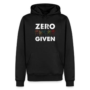 Deaf Pride ASL Gebärdensprache - Männer Premium Bio Hoodie - Schwarz - Vorne - Nico (187cm)