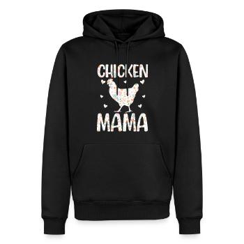Huhn Mama Huhn Mama Bauernhof Tier - Männer Premium Bio Hoodie - Schwarz - Vorne - Nico (187cm)