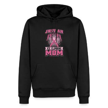 Eisklettern Mutter juste une maman grimpeuse sur glace - Sweat à capuche Premium bio Homme - noir - Devant - Nico (187cm)