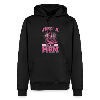 Baking Baker Bakery Mom Just A Baking Mom - Men’s Premium Organic Hoodie - black - Front - Nico (187cm)