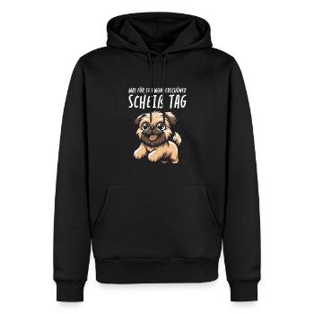 Brussels Griffon Wunderschöner Tag - Männer Premium Bio Hoodie - Schwarz - Vorne - Nico (187cm)