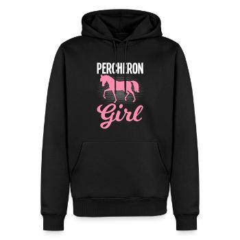 Percheron Mädchen Pferde Liebhaber Pferde Mädchen - Männer Premium Bio Hoodie - Schwarz - Vorne - Nico (187cm)