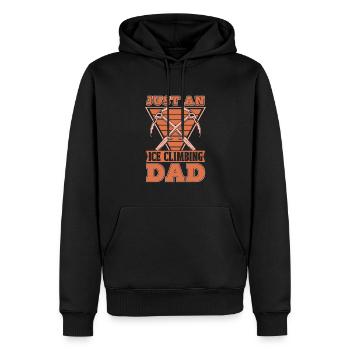 Eisklettern Just An Ice Climbing Dad - Männer Premium Bio Hoodie - Schwarz - Vorne - Nico (187cm)