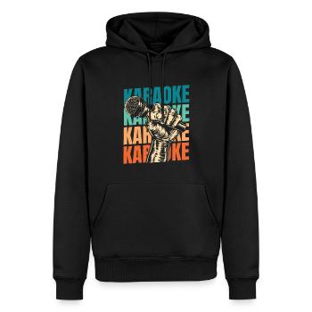 Karaoke - Männer Premium Bio Hoodie - Schwarz - Vorne - Nico (187cm)