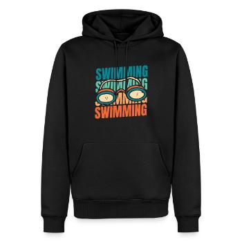 Nageurs nageurs - Sweat à capuche Premium bio Homme - noir - Devant - Nico (187cm)