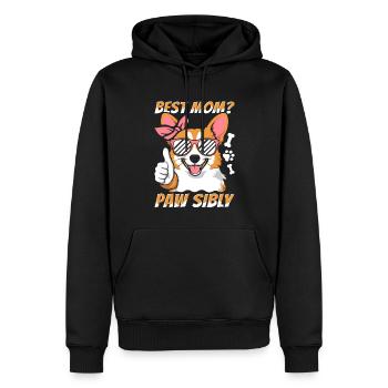 Corgi Mutter Meilleure maman Pawsibly - Sweat à capuche Premium bio Homme - noir - Devant - Nico (187cm)