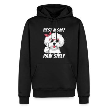 Bichon Frize Mutter Best Mom Pawsibly - Männer Premium Bio Hoodie - Schwarz - Vorne - Nico (187cm)