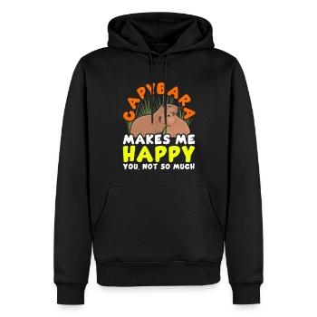 Capybara Capy - Men’s Premium Organic Hoodie - black - Front - Nico (187cm)