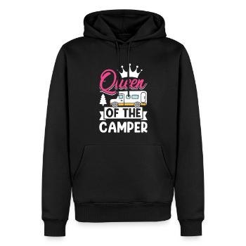 Camper Mom Funny Camping Queen of the Camper - Männer Premium Bio Hoodie - Schwarz - Vorne - Nico (187cm)