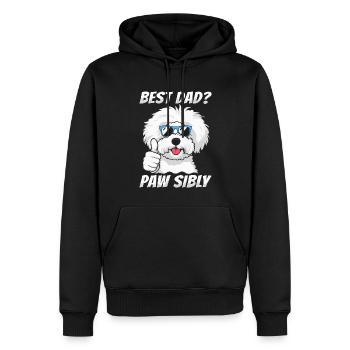 Bichon Frize Vater Best Dad Pawsibly - Männer Premium Bio Hoodie - Schwarz - Vorne - Nico (187cm)