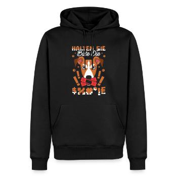 Greyhound Windhund Halten Sie Bitte Die Fresse - Männer Premium Bio Hoodie - Schwarz - Vorne - Nico (187cm)