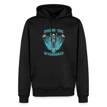Gewichtheben Gewichtheber Skelett - Männer Premium Bio Hoodie - Schwarz - Vorne - Nico (187cm)