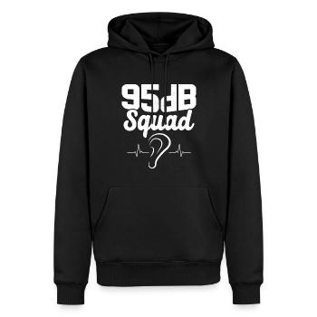 Deaf Pride Awareness ASL Gebärdensprache - Männer Premium Bio Hoodie - Schwarz - Vorne - Nico (187cm)