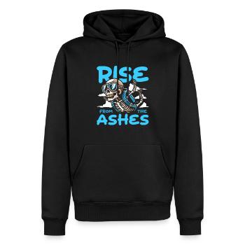 Parachutiste Parachutisme Squelette - Sweat à capuche Premium bio Homme - noir - Devant - Nico (187cm)