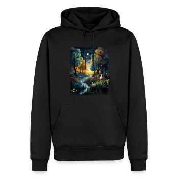 Garten Eden Religiöse Biblische Sternennacht Maler - Männer Premium Bio Hoodie - Schwarz - Vorne - Nico (187cm)