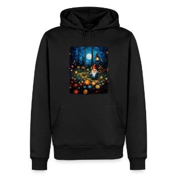 Gnome Jardinage Gnomes Jardinier Starnac - Sweat à capuche Premium bio Homme - noir - Devant - Nico (187cm)