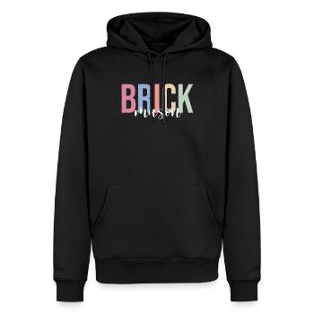 Maçonnerie de brique Maçon Maçon - Sweat à capuche Premium bio Homme - noir - Devant - Nico (187cm)