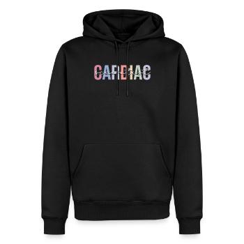 Infirmière cardiologue en cardiologie - Sweat à capuche Premium bio Homme - noir - Devant - Nico (187cm)