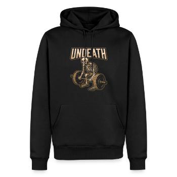 Haltérophilie Haltérophilie Squelette Mort-vivant - Sweat à capuche Premium bio Homme - noir - Devant - Nico (187cm)