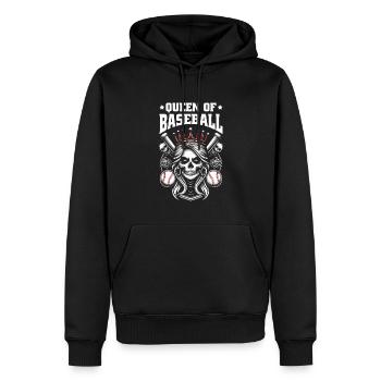 Crâne De Baseball Reine Du Baseball - Sweat à capuche Premium bio Homme - noir - Devant - Nico (187cm)