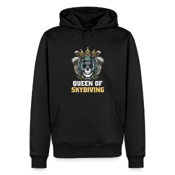 Crâne de parachutiste parachutiste - Sweat à capuche Premium bio Homme - noir - Devant - Nico (187cm)