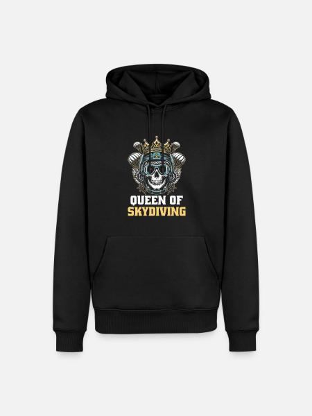 Parachutist Skydiving Skull - Men’s Premium Organic Hoodie - black