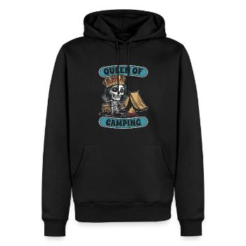 Tent Camping Camping Skeleton Queen Of Camping - Men’s Premium Organic Hoodie - black - Front - Nico (187cm)