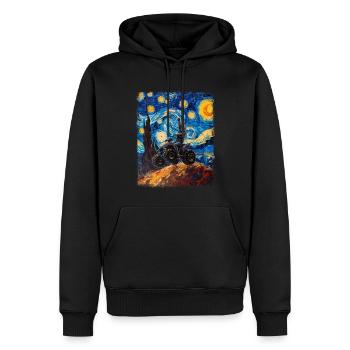 Atv Quad 4 roues Nuit étoilée Peinture - Sweat à capuche Premium bio Homme - noir - Devant - Nico (187cm)