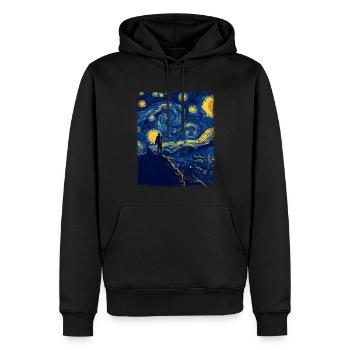 Routard Randonnée Camping Randonnée Sternennach - Sweat à capuche Premium bio Homme - noir - Devant - Nico (187cm)