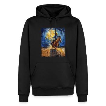 Barrel Racer Barrel Racing Rodeo Starry Night Male - Sweat à capuche Premium bio Homme - noir - Devant - Nico (187cm)