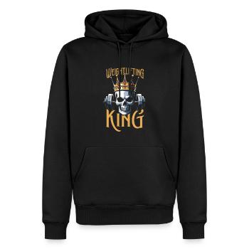 weightlifting weightlifting skull - Men’s Premium Organic Hoodie - black - Front - Nico (187cm)