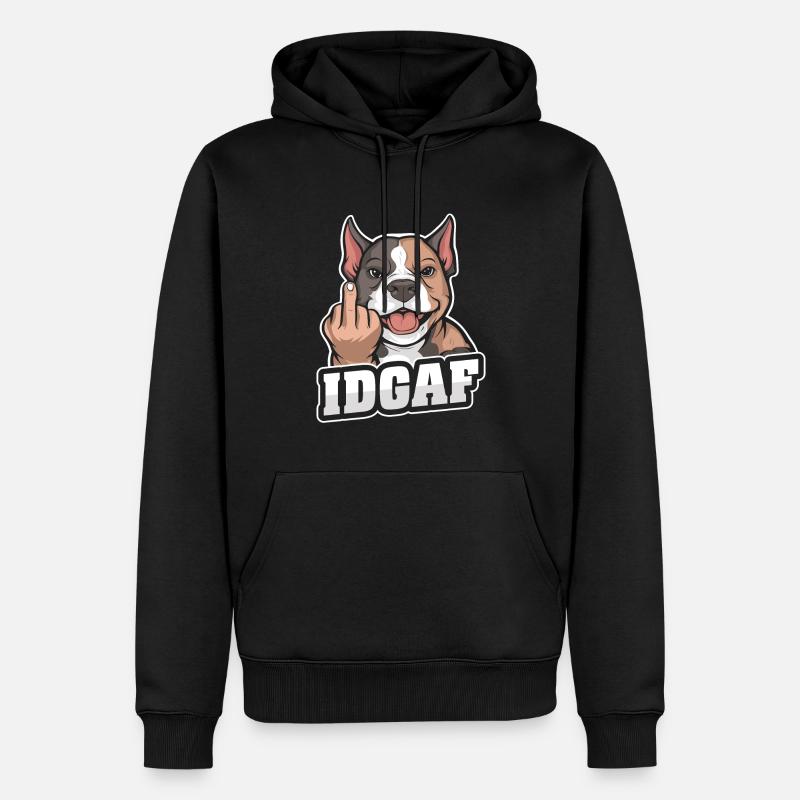 American Bully Idgaf - Sweat à capuche Premium bio Homme - noir