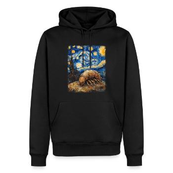 Isopodes Nuit étoilée Peinture - Sweat à capuche Premium bio Homme - noir - Devant - Nico (187cm)