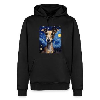 Italienischer Windhund Hund Hund Sternennacht Gemä - Männer Premium Bio Hoodie - Schwarz - Vorne - Nico (187cm)