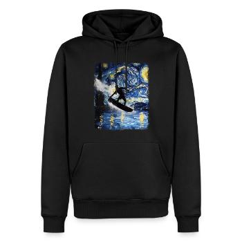 Wakeboarding Wakeboard Wakeboarder Starry Night Ma - Sweat à capuche Premium bio Homme - noir - Devant - Nico (187cm)