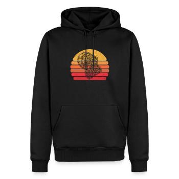 Golden Doodle Moon Phases - Männer Premium Bio Hoodie - Schwarz - Vorne - Nico (187cm)