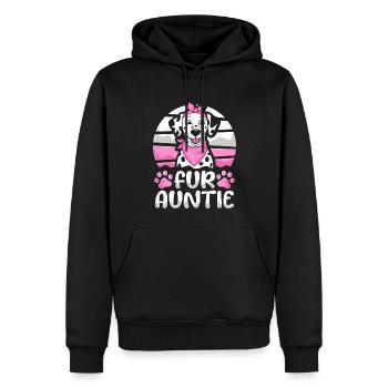 Dalmatiner Hundetante Fur Auntie - Männer Premium Bio Hoodie - Schwarz - Vorne - Nico (187cm)