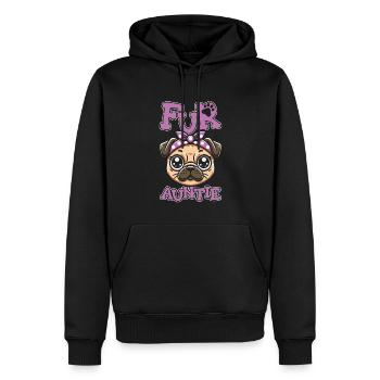 Carlin Chien Chien Tante Pour Tante - Sweat à capuche Premium bio Homme - noir - Devant - Nico (187cm)