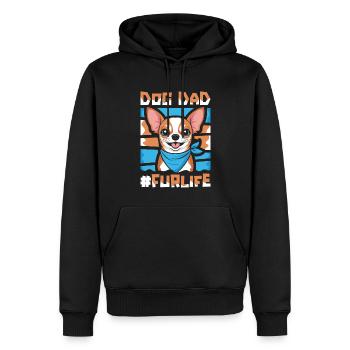 Chihuahua Vater Dog Dad Fur Life - Männer Premium Bio Hoodie - Schwarz - Vorne - Nico (187cm)
