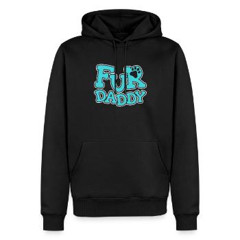 Chien Chien à quatre pattes Papa Pour Papa - Sweat à capuche Premium bio Homme - noir - Devant - Nico (187cm)