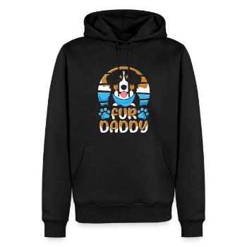 Bouvier Bernois Père Chien Chien Papa Pour Papa - Sweat à capuche Premium bio Homme - noir - Devant - Nico (187cm)