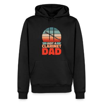Clarinet, Clarinetist Father - Men’s Premium Organic Hoodie - black - Front - Nico (187cm)