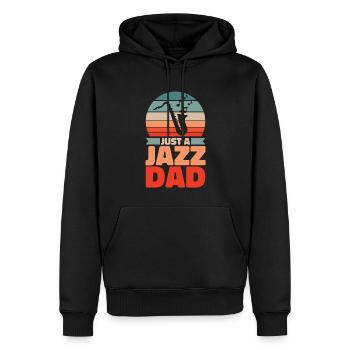 Jazz Musique Père Juste Un Papa Jazz - Sweat à capuche Premium bio Homme - noir - Devant - Nico (187cm)