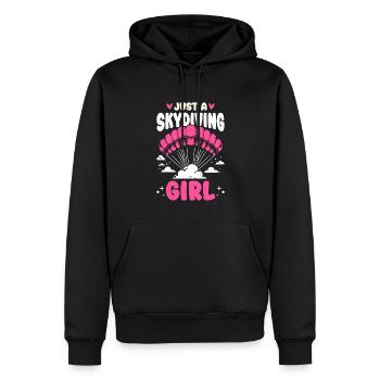 Fallschirmspringer Fallschirmspringen - Männer Premium Bio Hoodie - Schwarz - Vorne - Nico (187cm)