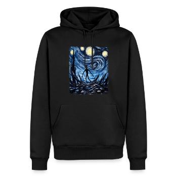 Dover Dämon Kryptide Kryptozoologie Sternennacht M - Männer Premium Bio Hoodie - Schwarz - Vorne - Nico (187cm)